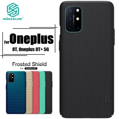 Picture of Nillkin ( 1+8T ) Super Frosted Shield Matte cover case for Oneplus 8T, Oneplus 8T+ 5G Smartphone Back Cover Case- Black