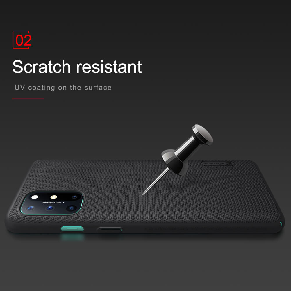 Picture of Nillkin ( 1+8T ) Super Frosted Shield Matte cover case for Oneplus 8T, Oneplus 8T+ 5G Smartphone Back Cover Case- Black