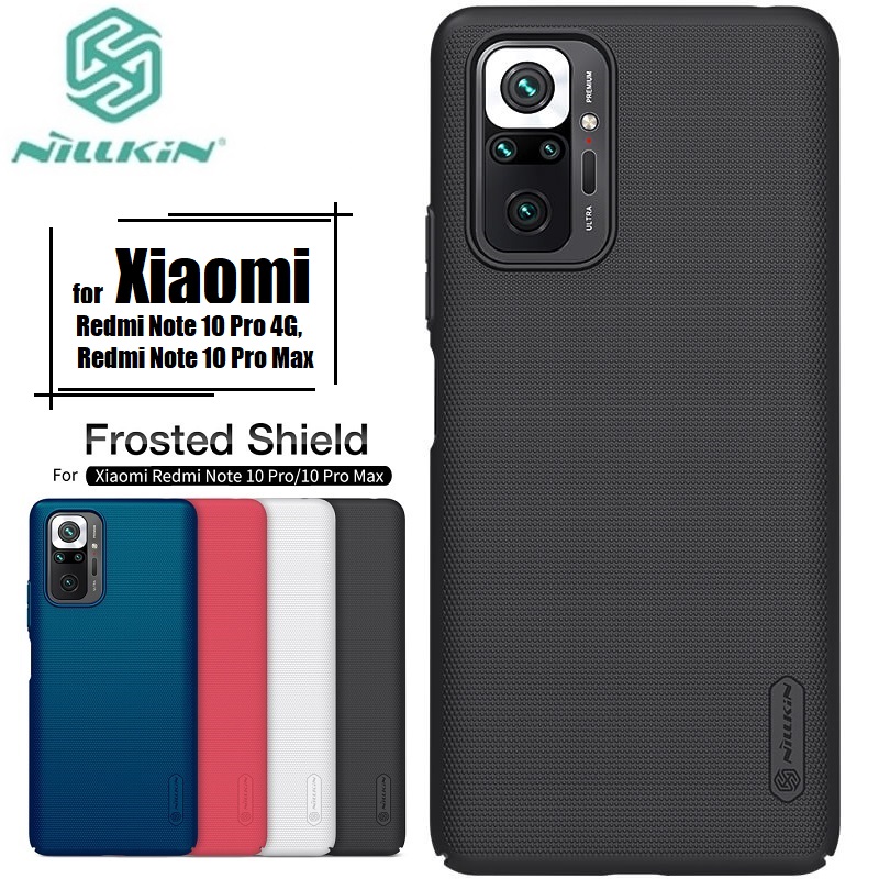 Picture of Nillkin (Redmi Note 10 Pro 4G, Redmi Note 10 Pro Max) Super Frosted Shield Matte cover case for Xiaomi Redmi Note 10 Pro 4G, Redmi Note 10 Pro Max - Black