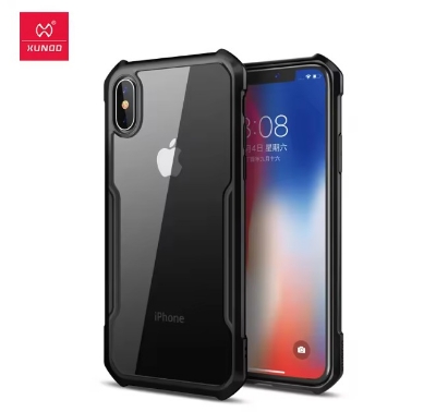 Picture of For iPhone X / XS Case, Xundd Airbag Case, For iPhone X / XS Cover, Protective Airbag Bumper Transparent Shell Clear Phone Cover - Black