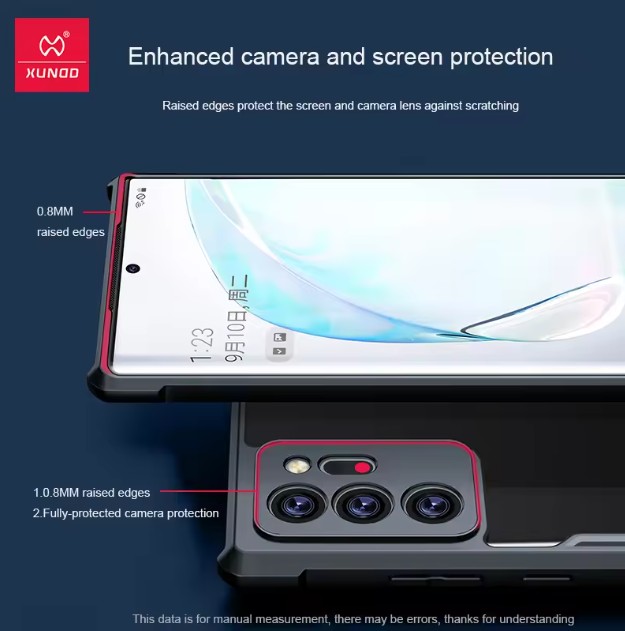 Picture of Samsung Note 20 Ultra XUNDD Case For Samsung Note 20 Ultra Case Protective Shockproof Cover For Samsung Galaxy Note 20 Ultra - Black