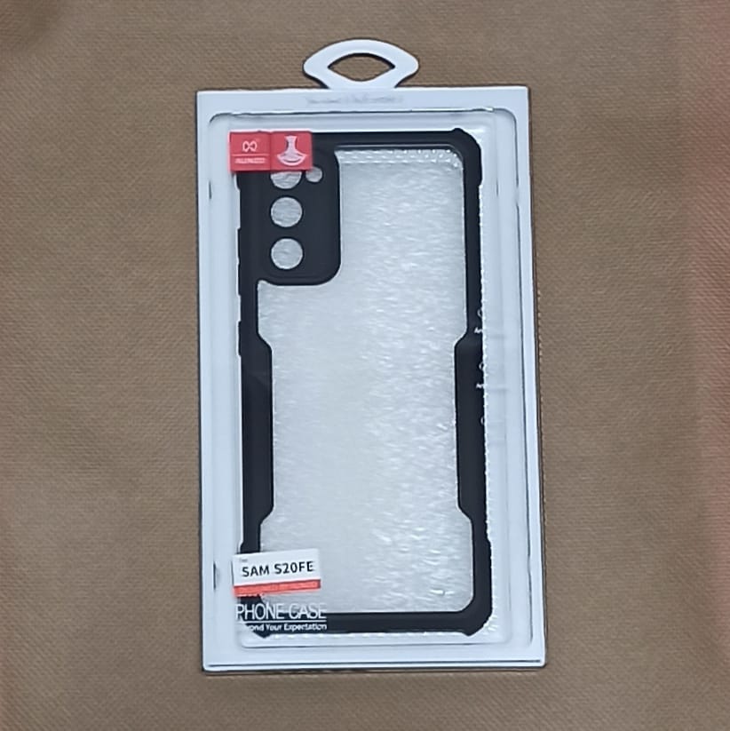 Picture of Samsung Galaxy S20 FE Xundd Case with Integrated Camera Cover, Slim Clear Back with Shockproof Soft TPU Bumper Frame Cover - Black