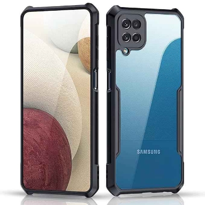 Picture of Xundd ( Samsung Galaxy A12 / M12 ) Shockproof Bumper Case Phone Cover For Galaxy A12 / M12 - Smart Phone Back Cover - Black