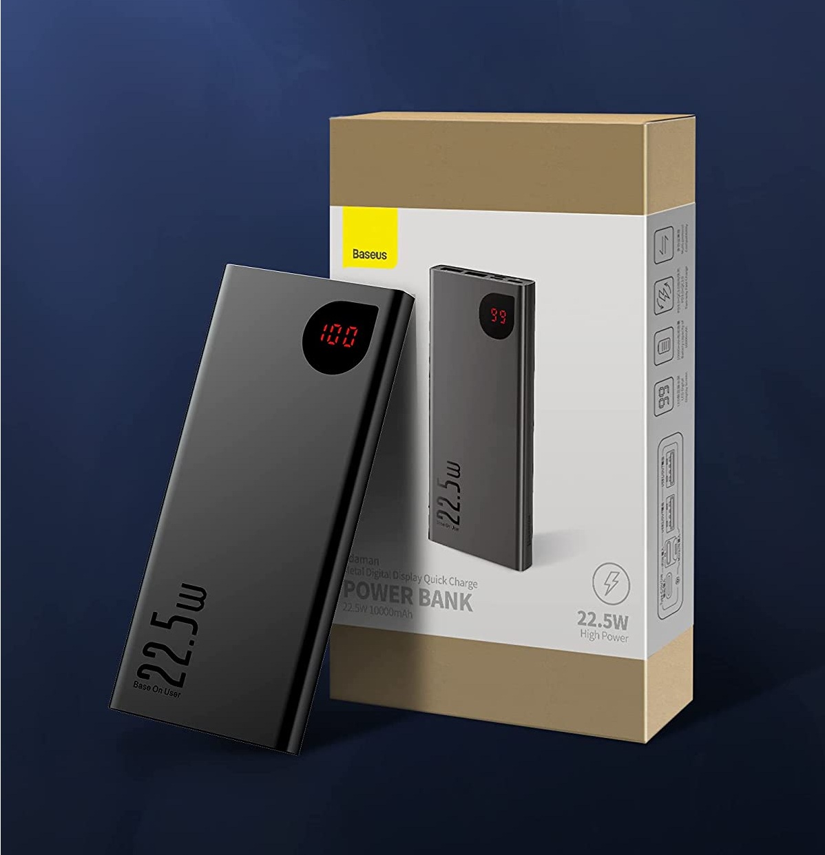 Picture of Baseus Adaman Metal Digital Display Quick Charge Power Bank 22.5W 10000mAh