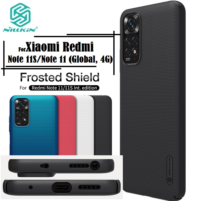 Picture of NILLKIN ( Redmi Note 11, 11S 4G ) Super Frosted Shield Case for Xiaomi Redmi Note 11, 11S 4G, Black, Dustproof, Anti-Fingerprint, Wear-Resistant PC Material