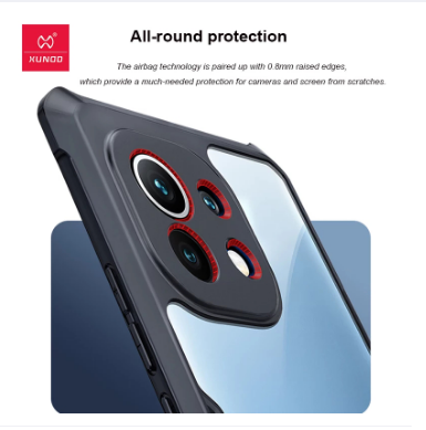 Picture of Xundd Beetle Series For Xiaomi Mi 11 Lite 4G / Mi 11 Lite 5G Series Flat Leather Shockproof Bumper Case - Phone - Camera