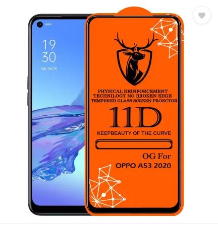 Picture of Samsung Galaxy A53 5G - Premium Quality { Full Glue } Full Cover Glass HD Clear Tempered Glass Screen Protector- Black & Transparent