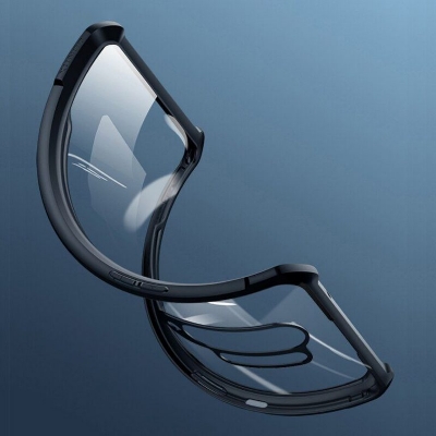 Picture of Xundd Case For Samsung Galaxy S22 Shockproof Transparent Bumper Phone Cover - Black & Transparent