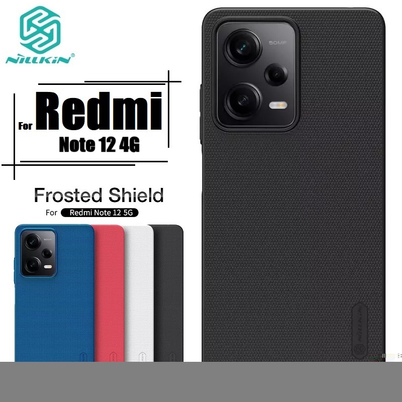 Picture of Nillkin ( Redmi Note 12 4G ) Super Frosted Shield Matte cover case for Xiaomi Redmi Note 12 4G  ( Back Case Cover For Smartphone )- Black