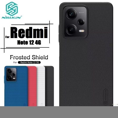 Picture of Nillkin ( Redmi Note 12 4G ) Super Frosted Shield Matte cover case for Xiaomi Redmi Note 12 4G  ( Back Case Cover For Smartphone )- Black