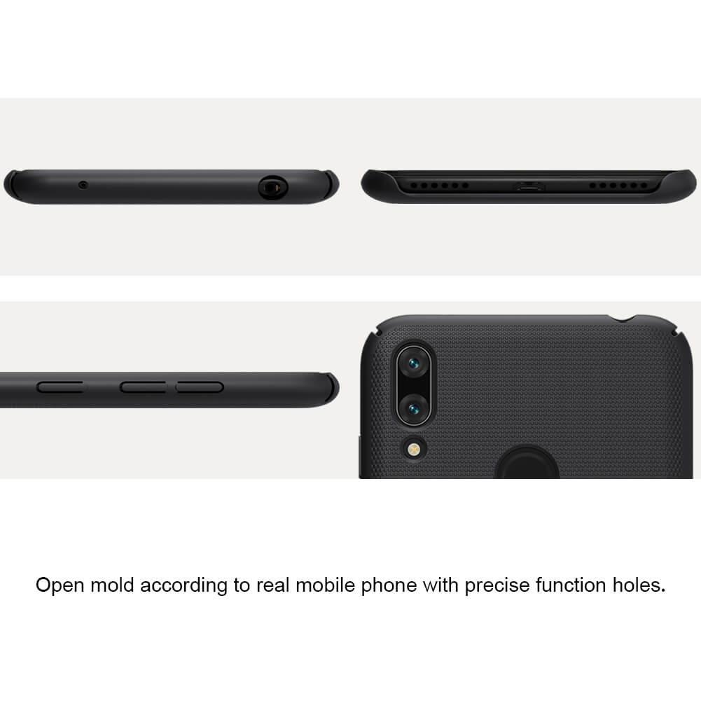 Picture of Nillkin ( Huawei Y7 Prime (2019) /  Huawei Y7 (2019) )  Super Frosted Shield Matte cover case for Huawei Y7 Prime (2019) /  Huawei Y7 (2019)  Phone Back Cover - Black