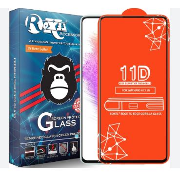 Picture of Samsung Galaxy A71/ Galaxy A72/ Galaxy A73/ Galaxy M53 11D/21D Full Glue Tempered Glass Edge to Edge Protection Screen Protector ( 6.7") - Black