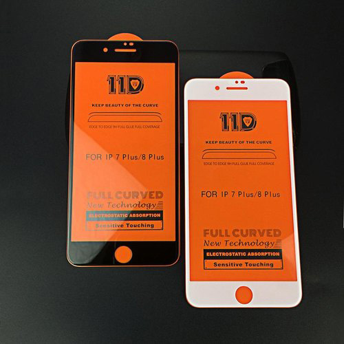 Picture of 11D / 13D / 21D Full Glue Tempered  Glass Screen Protector For Apple iPhone 6s Plus/6 Plus, iPhone 7 Plus, iPhone 8 Plus ( 5.5") = 1 Pcs Black