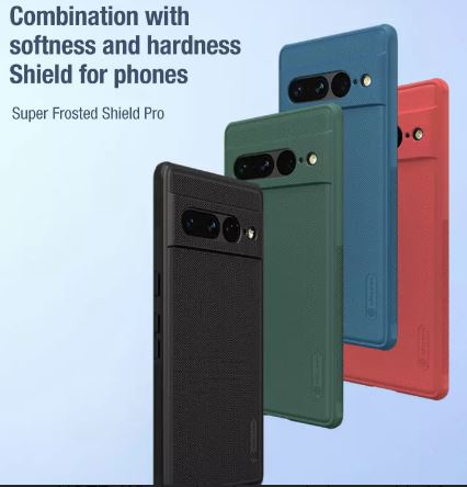 Picture of Nillkin ( Pixel 7 Pro ) Hard PC + TPU Case for Google Pixel 7 Pro Phone Cases Luxury Frosted PC + TPU Hard Protection Back Cover - Black