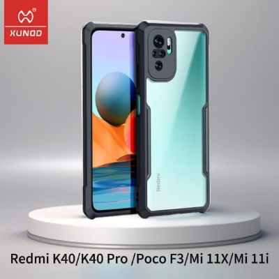 Picture of Brand Cover " Xundd " Beetle Series For Xiaomi Redmi K40 / K40 Pro / Xiaomi Poco F3 / Xiaomi Mi 11i / Xiaomi Mi 11X Series Flat Leather Shockproof Bumper Case - Black