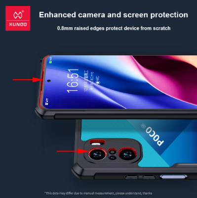 Picture of Brand Cover " Xundd " Beetle Series For Xiaomi Redmi K40 / K40 Pro / Xiaomi Poco F3 / Xiaomi Mi 11i / Xiaomi Mi 11X Series Flat Leather Shockproof Bumper Case - Black