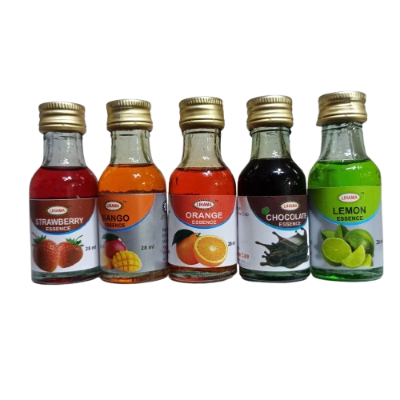 Picture of 5 Pcs Lihama Combo Food Flavour Essence ORANGE + MANGO + CHOCOLATE + STRAWBERRY + LEMON - 32 ml x 5 Pcs