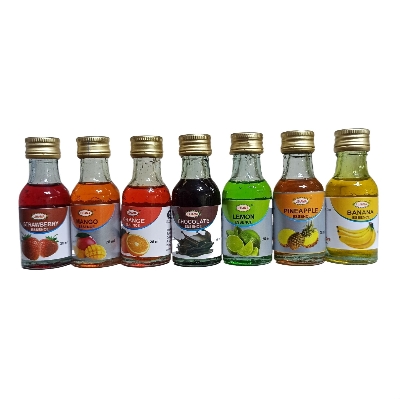 Picture of 7 Pcs Lihama Combo Food Flavour Essence MANGO + ORANGE + BANANA + CHOCOLATE + STRAWBERRY + LEMON + PINEAPPLE - 28 ml x 7 Pcs