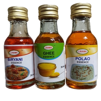 Picture of 3 Pcs Lihama Combo Food Flavor Essence POLAO + BIRYANI + GHEE - 36 ml x 3 Pcs