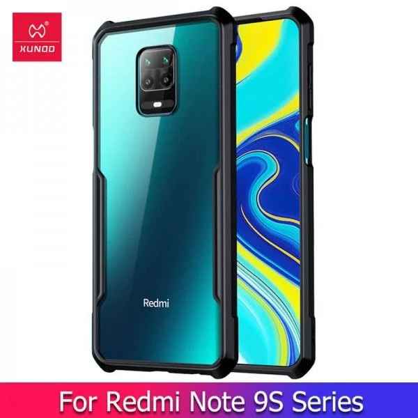 Picture of Xundd ( Redmi Note 9 Pro ) Shockproof Bumper Case Phone Cover For Redmi Note 9 Pro, Note 9 Pro Max, Note 9S Black & Transparent