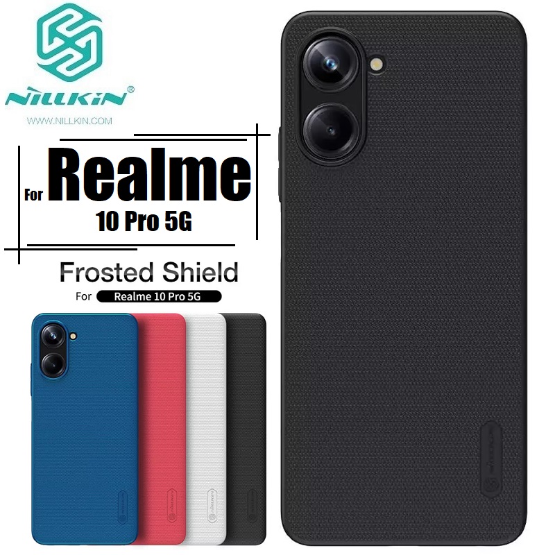Picture of Nillkin ( Realme 10 Pro 5G ) Super Frosted Shield Matte cover case for Realme 10 Pro 5G Nillkin Back Cover Case - Black