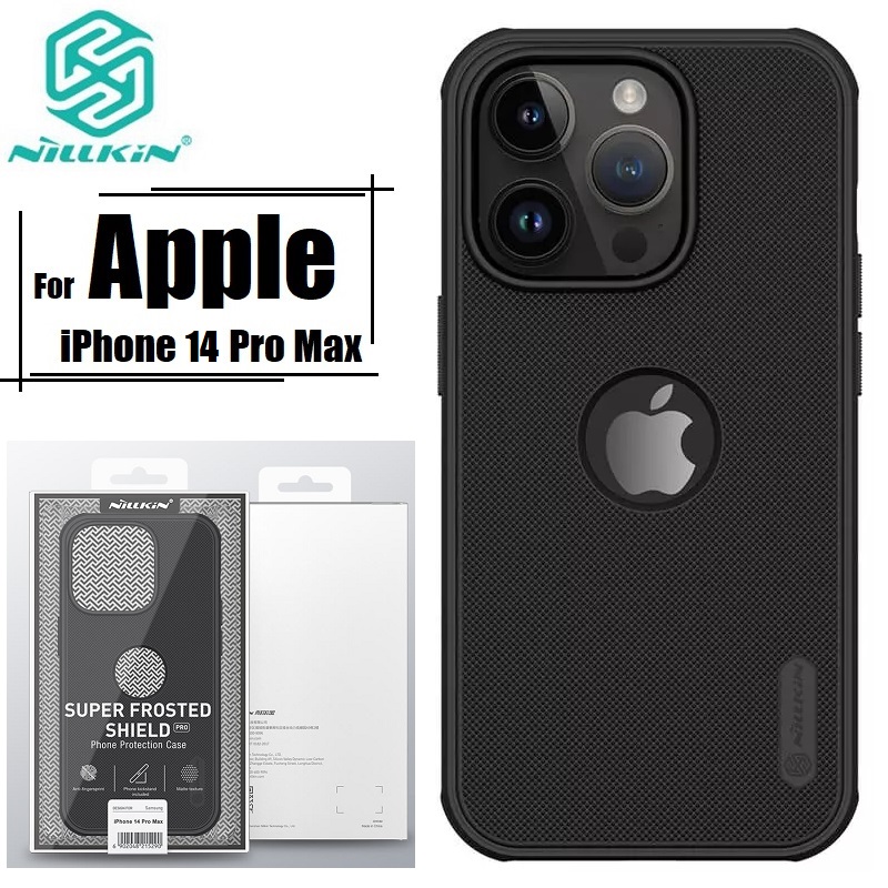 Picture of Nillkin (iPhone 14 Pro Max 6.7) Super Frosted Shield Pro Matte cover case for Apple iPhone 14 Pro Max 6.7 (2022) (with LOGO cutout) - Black