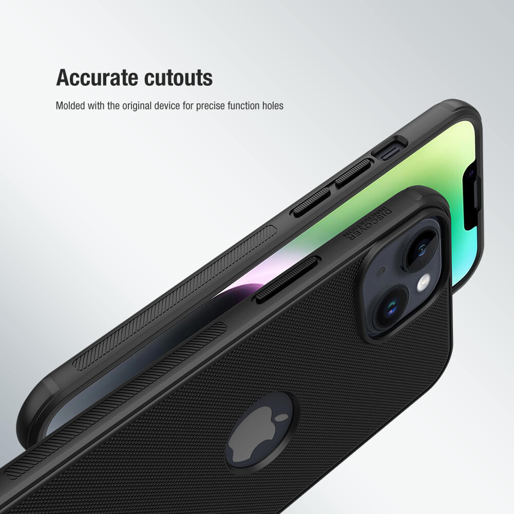 Picture of Nillkin (iPhone 14) Apple iPhone 14 6.1" Case Nillkin Super Frosted Shield Slim Hard PC Protection Cover (with LOGO cutout) - Black