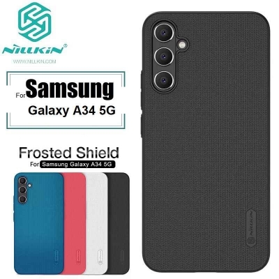 Picture of Nillkin ( Galaxy A34 5G ) Super Frosted Shield Matte Case for Samsung Galaxy A34 5G Smartphone Back Cover Case  - Black