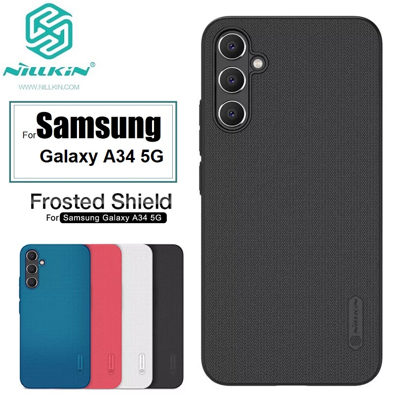 Picture of Nillkin ( Galaxy A34 5G ) Super Frosted Shield Matte Case for Samsung Galaxy A34 5G Smartphone Back Cover Case  - Black