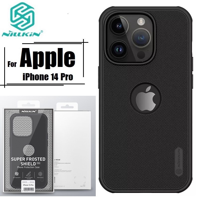 Picture of Nillkin (iPhone 14 Pro) Super Frosted Shield Pro Matte cover case for Apple iPhone 14 Pro 6.1" (2022) (with LOGO cutout) - Black