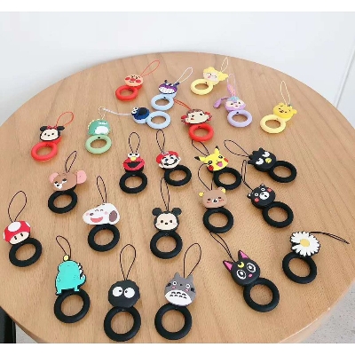 Picture of মোবাইলের জন্য ফ্যাশনেবল কার্টুন এবং রাউন্ড শেপ মোবাইল রিং স্ট্র্যাপ ( Colour Random )