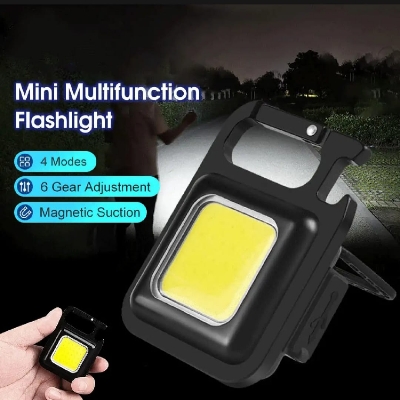 Picture of Mini LED light Work Light Portable Pocket Flas-hlight Keychains USB Rechargeable Small Light Corkscrew Waterproof Camping Lantern Magnet Design Fishing Lamp 3 Mode