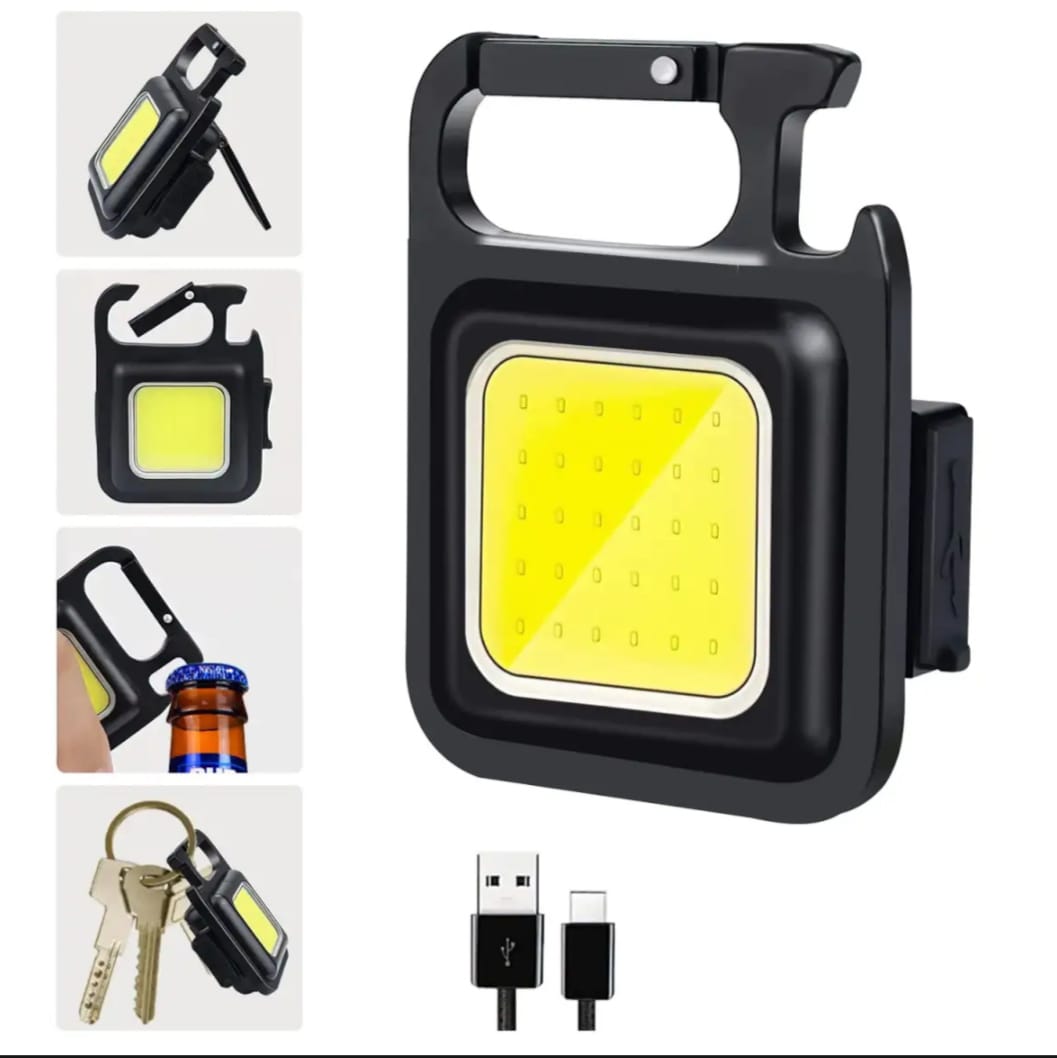 Picture of Mini LED light Work Light Portable Pocket Flas-hlight Keychains USB Rechargeable Small Light Corkscrew Waterproof Camping Lantern Magnet Design Fishing Lamp 3 Mode