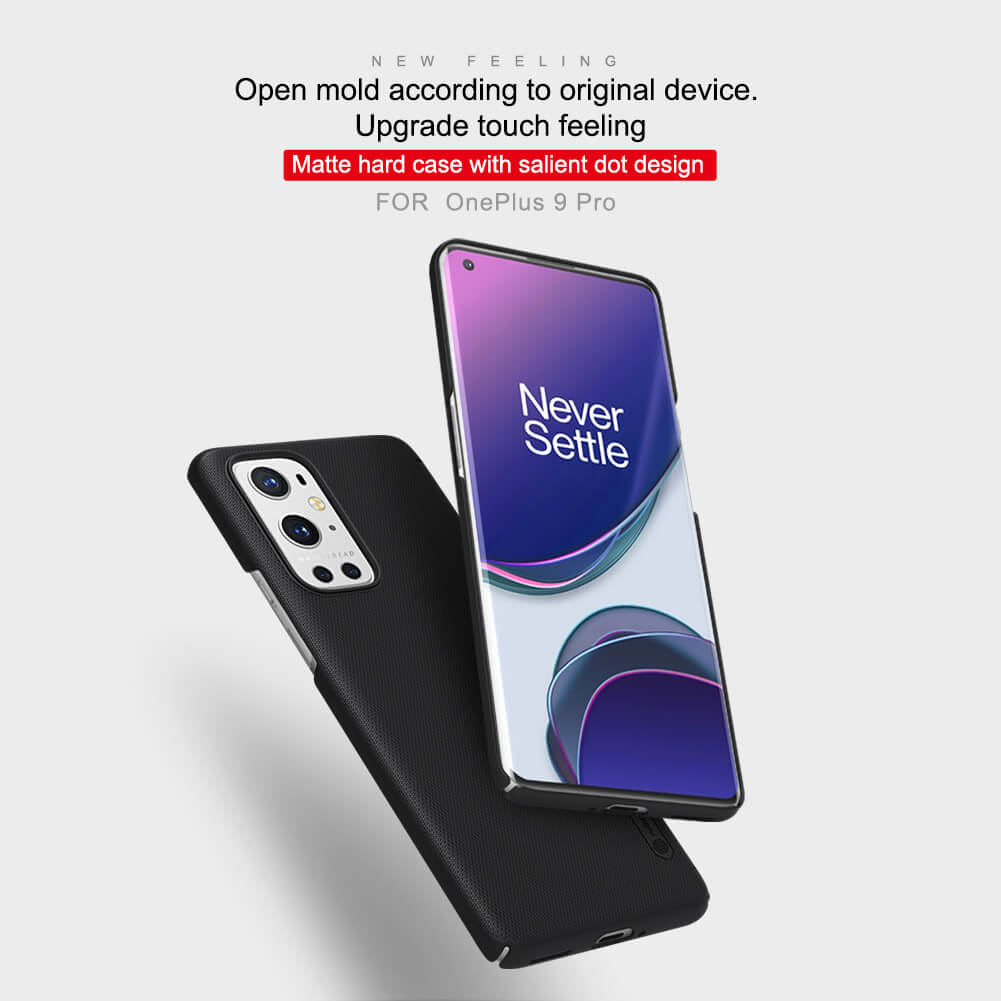 Picture of { OnePlus 9 Pro } Nillkin Super Frosted Shield Case Hard PC Back Cover for OnePlus 9 Pro Smart Phone Back Cover Case - Black