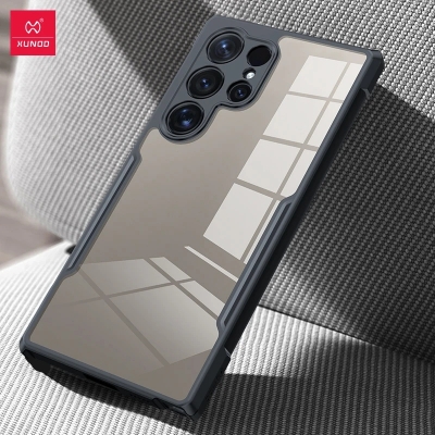 Picture of Xundd [ Galaxy S22 Ultra ] Shockproof Soft TPU Bumper Case For Samsung Galaxy S22 Ultra Back Cover Case (Armor | Clear PC and TPU) - Black