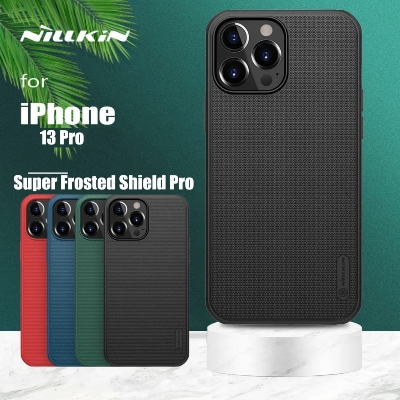 Picture of Nillkin ( iPhone 13 Pro } Super Frosted Shield Pro Matte cover case for Apple iPhone 13 Pro (without LOGO cut) - Black