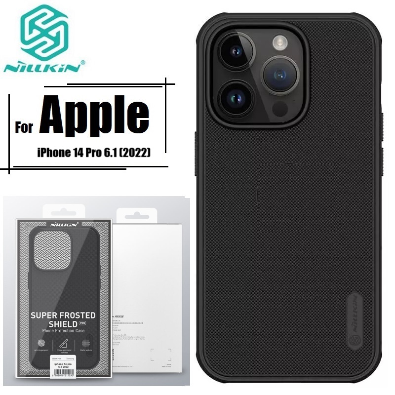 Picture of লোগো কাট ছাড়া Nillkin ( iPhone 14 Pro  ) Super Frosted Shield Pro Matte cover case for Apple iPhone 14 Pro (without LOGO cut) - Black