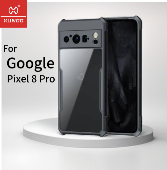 Picture of Xundd [ Google Pixel 8 Pro ] Beatle Clear Hybrid Shock Proof Armor Case for Google Pixel 8 Pro Smart Phone Back Case Cover Black