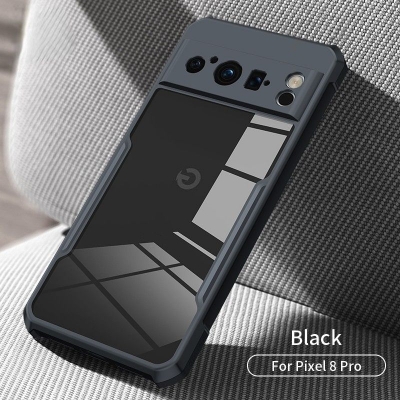 Picture of Xundd [ Google Pixel 8 Pro ] Beatle Clear Hybrid Shock Proof Armor Case for Google Pixel 8 Pro Smart Phone Back Case Cover Black
