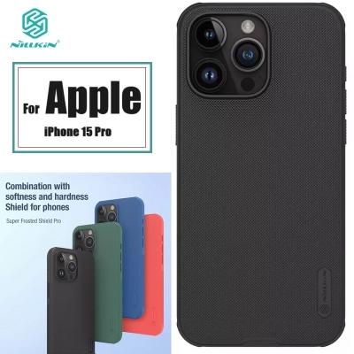 Picture of Nillkin ( iPhone 15 Pro ) Super Frosted Shield Pro Matte cover case for Apple iPhone 15 Pro (without LOGO cut) - Black