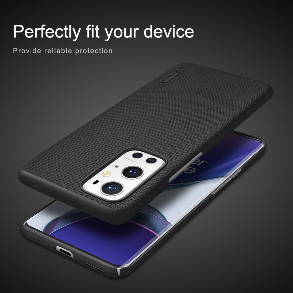 Picture of Nillkin ( 1+9 Pro ) Super Frosted Shield Hard PC Back Cover Salient Dot Design Case for OnePlus 9 Pro - Black - Phone Back Cover
