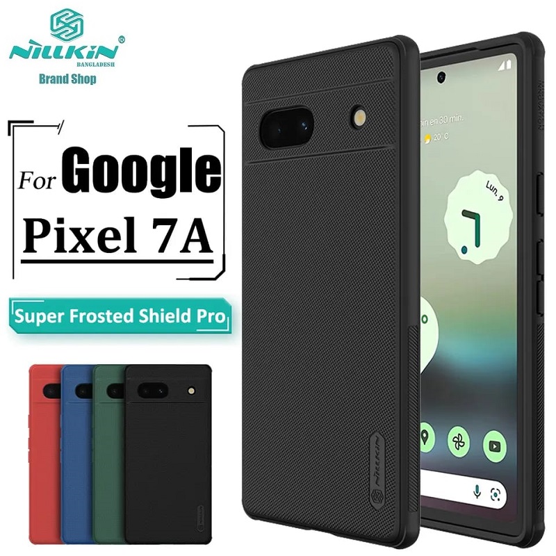 Picture of Nillkin ( Pixel 7A )  Hard PC + TPU Case for Google Pixel 7A Phone Cases Luxury Frosted PC + TPU Hard Protection Back Cover - Black