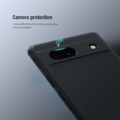 Picture of Nillkin ( Pixel 7A )  Hard PC + TPU Case for Google Pixel 7A Phone Cases Luxury Frosted PC + TPU Hard Protection Back Cover - Black