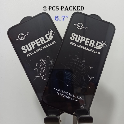 Picture of ( 2 PCS PACKED ) Full Glue Tempered Glass Screen Protector for Apple iPhone 14 Pro Max / iPhone 13 Pro Max Premium Tempered Glass For iPhone 14 Pro max