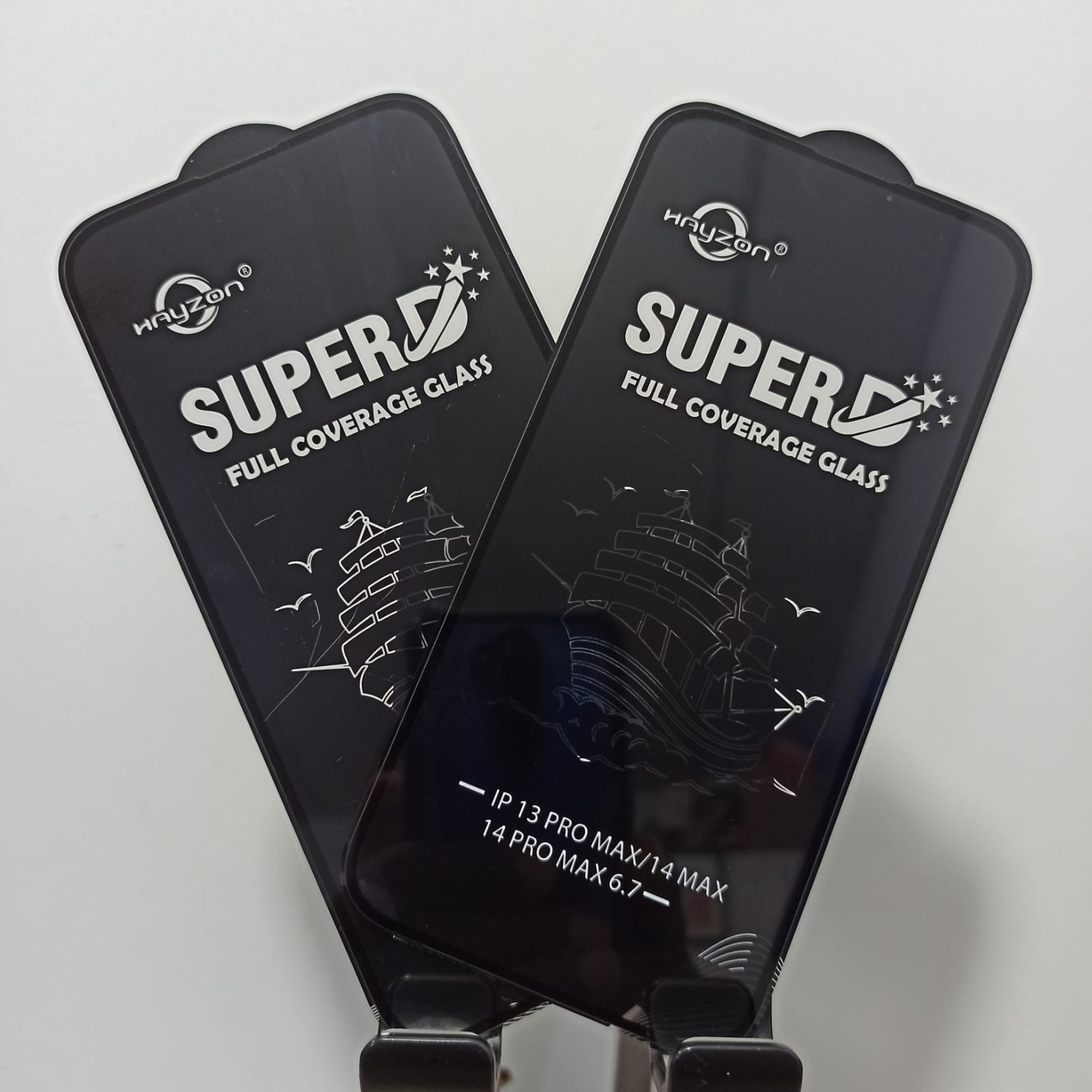 Picture of ( 2 PCS PACKED ) Full Glue Tempered Glass Screen Protector for Apple iPhone 14 Pro Max / iPhone 13 Pro Max Premium Tempered Glass For iPhone 14 Pro max