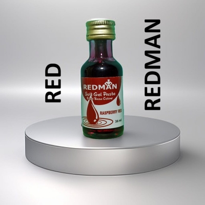 Picture of REDMAN ( RASPBERRY RED ) Soft Gel Paste Base Food Colour RASPBERRY RED - 36ml