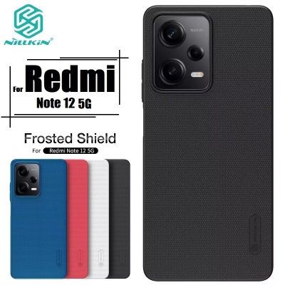 Picture of Nillkin ( Redmi Note 12 5G ) Super Frosted Shield Matte cover case for Xiaomi Redmi Note 12 5G (China, Global), Xiaomi Poco X5 Smartphone Back Case - Black
