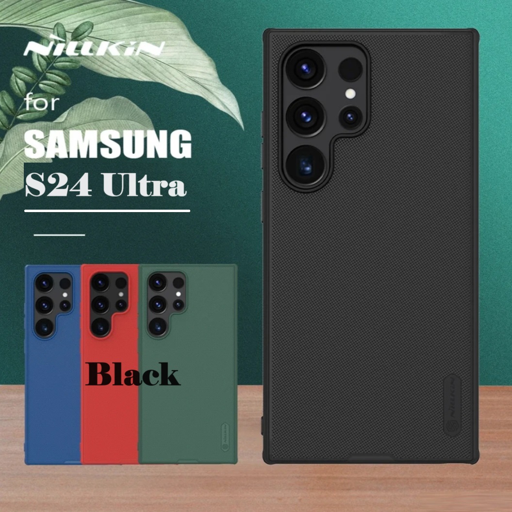 Picture of Nillkin Super Frosted Shield Case for Galaxy S24 Ultra Matte Black Hard Cover with Anti-Slip Texture