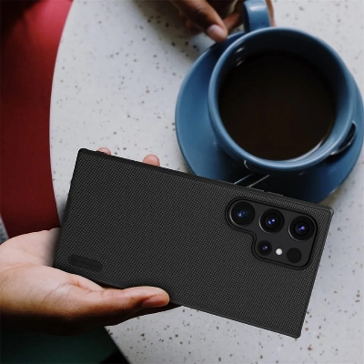 Picture of Nillkin Super Frosted Shield Case for Galaxy S24 Ultra Matte Black Hard Cover with Anti-Slip Texture