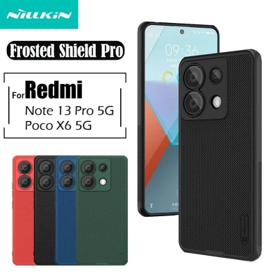 Picture of Nillkin ( Xiaomi Poco X6 5G / Redmi Note 13 Pro 5G ) Super Frosted Shield Pro Matte Cover Case for Xiaomi Poco X6 5G / Redmi Note 13 Pro 5G (Not Compatible with Redmi Note 13 Pro 4G) - Black